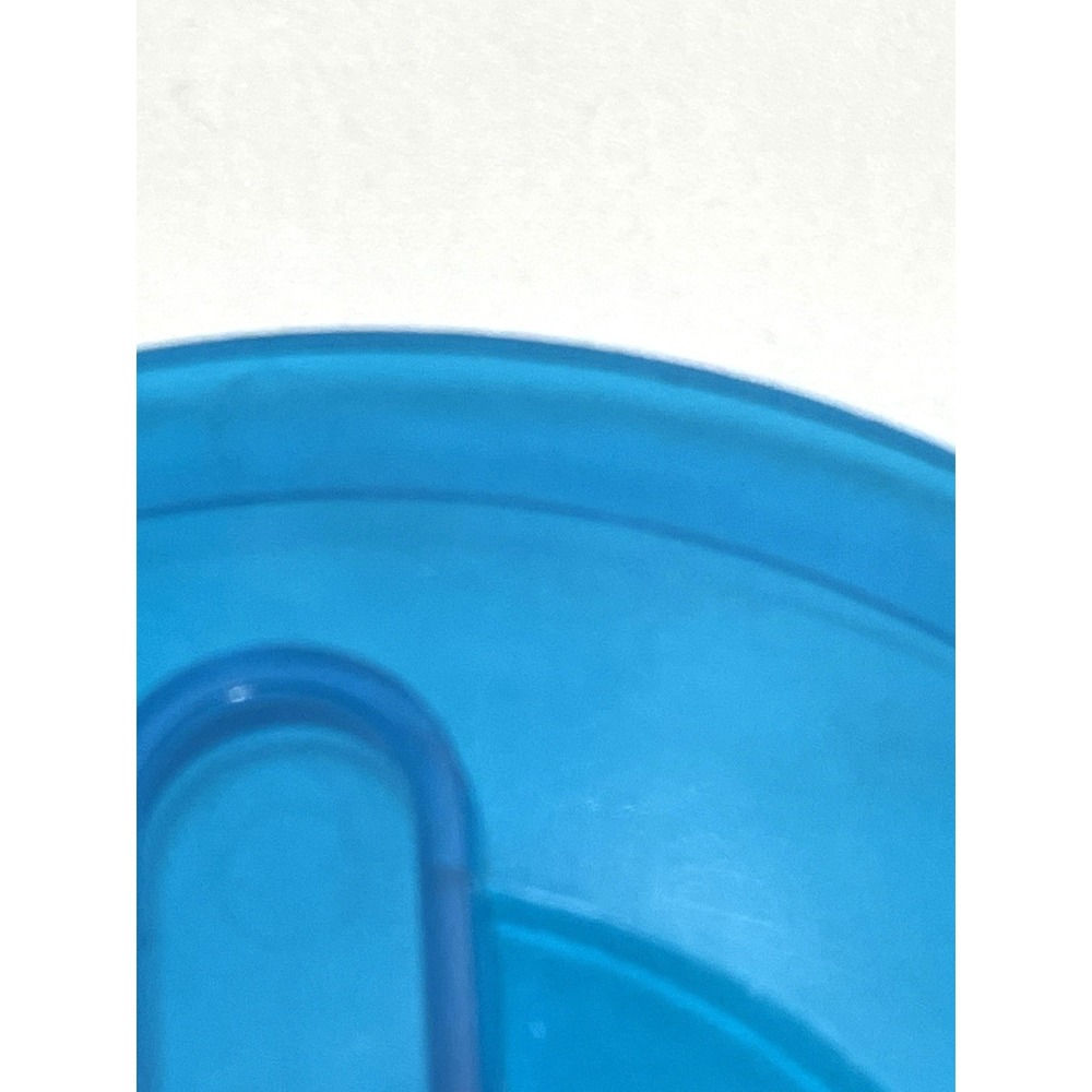 Vintage Sally Designs Blue Ribbed Lucite Ice Bucket w/ Lid Liner - Picture 7 of 9